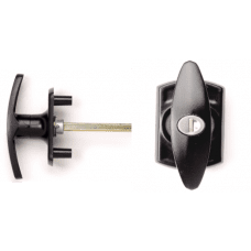 T Handle Lock with a black finish